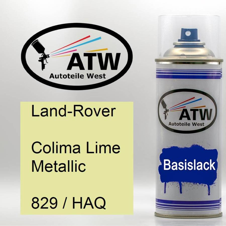 Land-Rover, Colima Lime Metallic, 829 / HAQ: 400ml Sprühdose, von ATW Autoteile West.